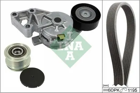 529046520 Комплект ремня генератора VW T5 1.9 TDI 03-09 (6DPK 1195) INA подбор по vin на Brocar