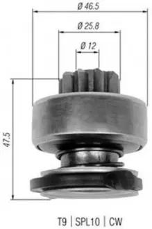 AMB0329 Бендикс (z=9) OPEL 1,8 CITROEN XM 2 PEUGEOT 306 1,8/2,0 RENAULT MAGNETI MARELLI підбір по vin на Brocar