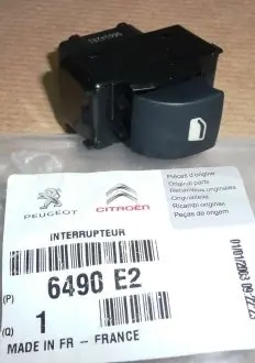 6490E2 Кнопка склопідйомника PEUGEOT/CITROEN підбір по vin на Brocar