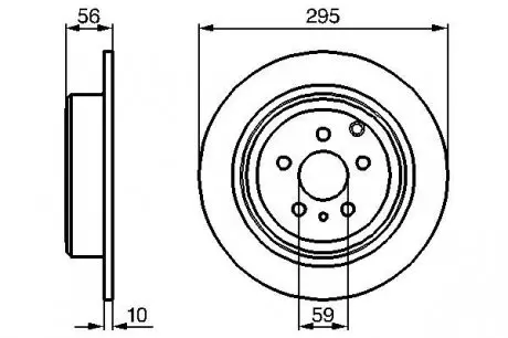 0986478435 Тормозной диск BOSCH підбір по vin на Brocar