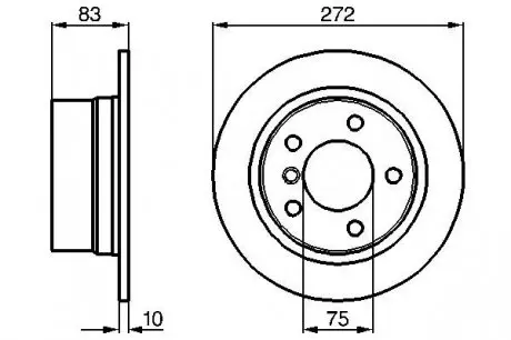 0986478439 Тормозной диск BOSCH підбір по vin на Brocar