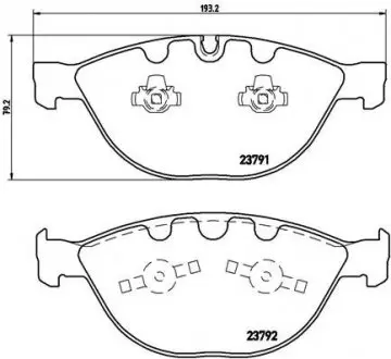 P06047 Гальмівні колодки дискові BREMBO підбір по vin на Brocar