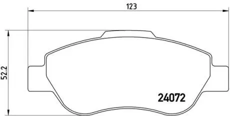 P23097 Гальмівні колодки, дискове гальмо (набір) BREMBO підбір по vin на Brocar