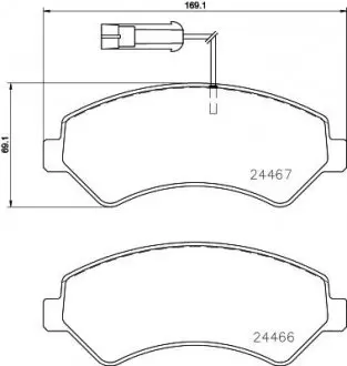P23161 Гальмівні колодки дискові BREMBO підбір по vin на Brocar