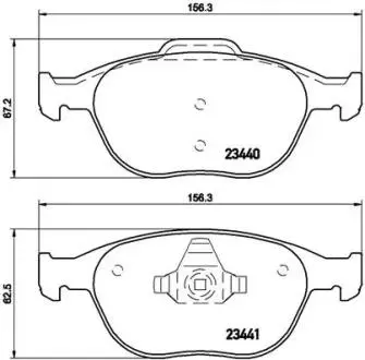 P24071 Гальмівні колодки, дискове гальмо (набір) BREMBO підбір по vin на Brocar