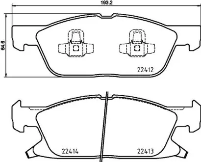 P24188 Гальмівні колодки дискові BREMBO підбір по vin на Brocar