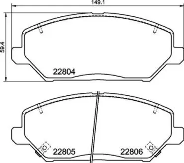 P30110 Тормозные колодки дисковые BREMBO підбір по vin на Brocar
