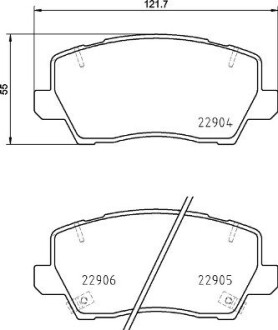 P30114 Колодки тормозные дисковые передние KIA PICANTO (JA) 03/17-> BREMBO підбір по vin на Brocar