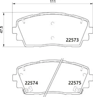 P30115 Колодки тормозные дисковые /комплект 4 шт/ BREMBO підбір по vin на Brocar