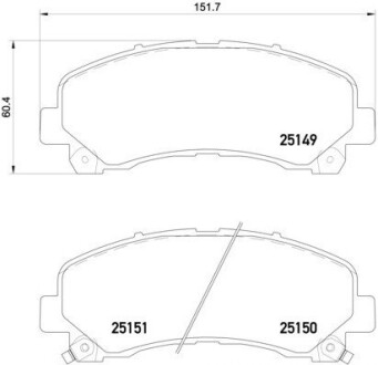 P34007 Тормозные колодки дисковые BREMBO підбір по vin на Brocar