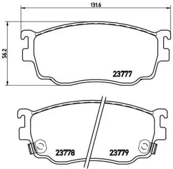 P49026 Гальмівні колодки, дискове гальмо (набір) BREMBO підбір по vin на Brocar