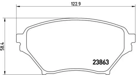 P49029 Гальмівні колодки, дискове гальмо (набір) BREMBO підбір по vin на Brocar