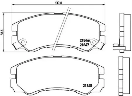P59020 Гальмівні колодки, дискове гальмо (набір) BREMBO підбір по vin на Brocar