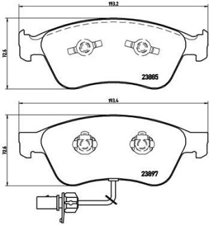 P85087 Гальмівні колодки, дискове гальмо (набір) BREMBO підбір по vin на Brocar