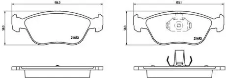P86024 Гальмівні колодки, дискове гальмо (набір) BREMBO підбір по vin на Brocar