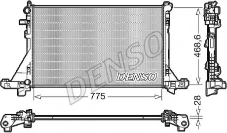 DRM23112 Радіатор основний DENSO підбір по vin на Brocar