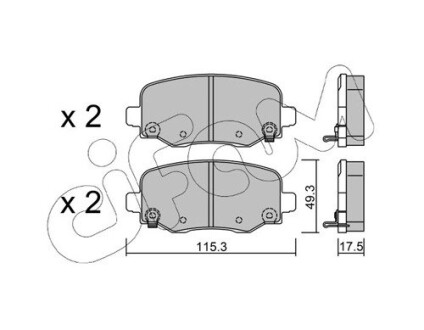 82210020 Комплект тормозных колодок CIFAM підбір по vin на Brocar