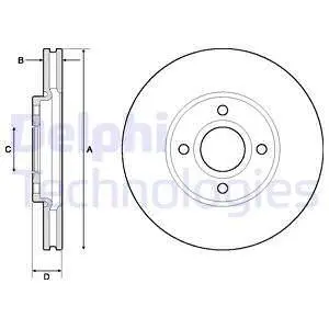 BG4715C Гальмівний диск DELPHI підбір по vin на Brocar