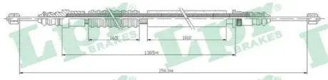 C1474B Трос, стоянкова гальмівна система LPR підбір по vin на Brocar