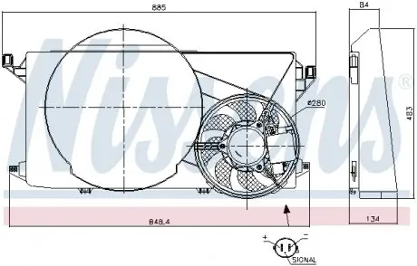 85825 Вентилятор радіатора NISSENS підбір по vin на Brocar