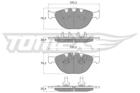 1737 KLOCKI HAMULC. BMW 7 E65,E66 760 02- TOMEX подбор по vin на Brocar