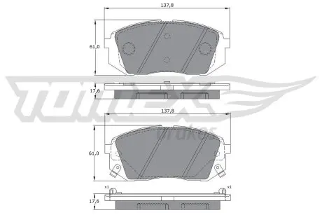 1747 KLOCKI HAMULC. HYUNDAI I40 11- PRZÓD TOMEX подбор по vin на Brocar