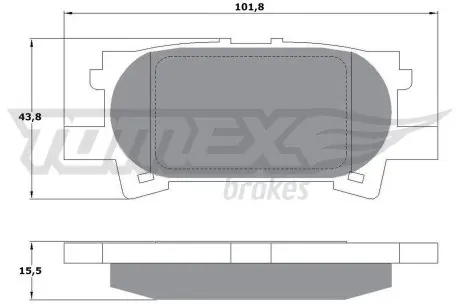1764 KLOCKI HAMULC. LEXUS RX300 03-08 TYŁ TOMEX подбор по vin на Brocar