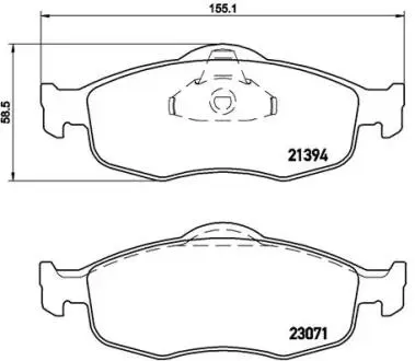 P24037 Тормозные колодки дисковые BREMBO подбор по vin на Brocar