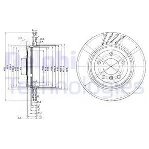 BG3831 Тормозной диск DELPHI подбор по vin на Brocar