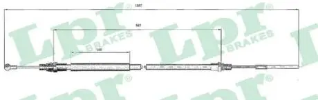 C0214B Трос, стояночная тормозная система LPR підбір по vin на Brocar