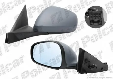1425524M Дзеркало зовнішнє правий POLCAR підбір по vin на Brocar