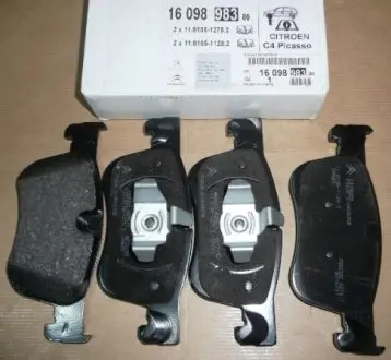1609898380 Колодки гальмівні дискові, комплект PEUGEOT/CITROEN підбір по vin на Brocar
