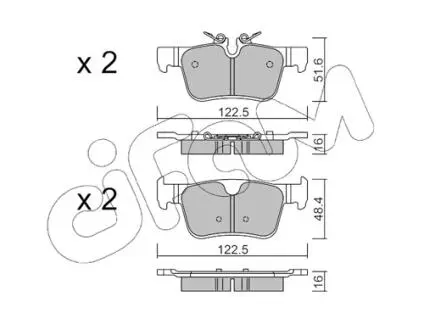 82211210 KLOCKI HAMULC. VOLVO S90 II 16- TYŁ CIFAM подбор по vin на Brocar