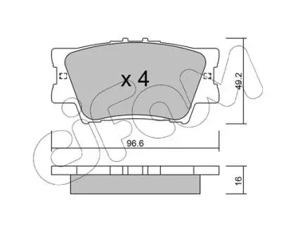 8227490 KLOCKI HAMULC. TOYOTA RAV 4 06- TYŁ CIFAM подбор по vin на Brocar