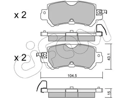 8229700 KLOCKI HAMULC. MAZDA CX-5 11-17 TYŁ CIFAM подбор по vin на Brocar