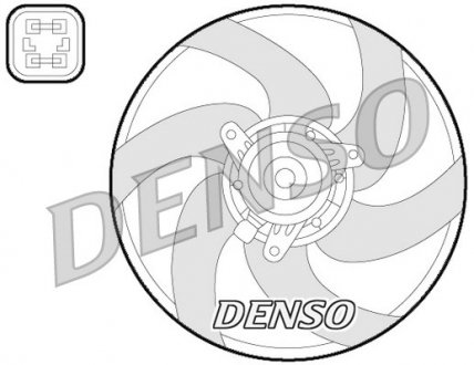 DER21022 Вентилятор, охолодження двигуна DENSO підбір по vin на Brocar