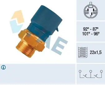 38240 Термовимикач вентилятора радіатора FAE підбір по vin на Brocar