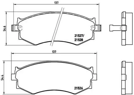 P30002 Гальмівні колодки, дискове гальмо (набір) BREMBO підбір по vin на Brocar
