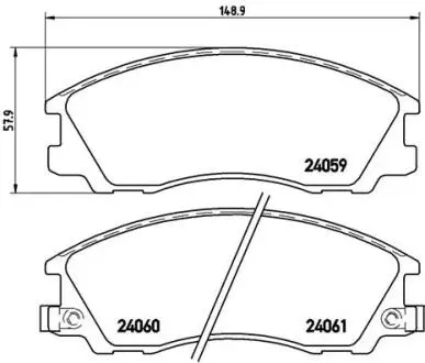 P30017 Гальмівні колодки, дискове гальмо (набір) BREMBO підбір по vin на Brocar
