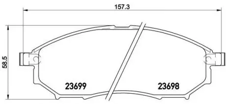 P56094 Гальмівна колодка Brembo BREMBO підбір по vin на Brocar