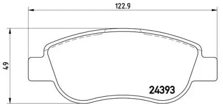 P68049 Гальмівні колодки, дискове гальмо (набір) BREMBO підбір по vin на Brocar