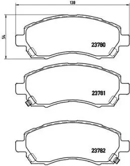 P78009 Гальмівні колодки, дискове гальмо (набір) BREMBO підбір по vin на Brocar