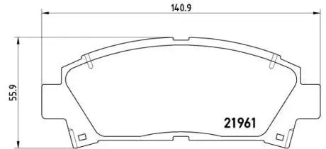 P83028 Гальмівні колодки, дискове гальмо (набір) BREMBO підбір по vin на Brocar