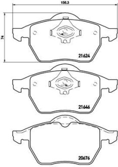 P85036 Гальмівні колодки, дискове гальмо (набір) BREMBO підбір по vin на Brocar