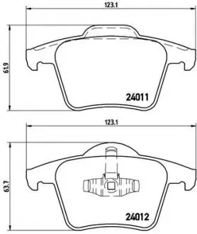 P86019 Гальмівні колодки дискові BREMBO підбір по vin на Brocar