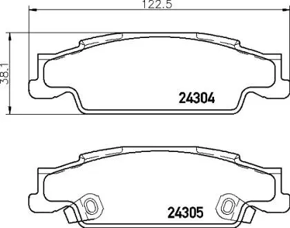P09007 P09007_колодки дисковые задние! Cadillac CTS 2.6i/3.2i V6 02&gt; BREMBO підбір по vin на Brocar