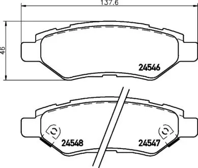 P09014 Гальмівні колодки дискові BREMBO підбір по vin на Brocar
