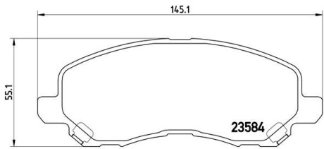 P11026 Тормозные колодки дисковые BREMBO BREMBO підбір по vin на Brocar