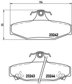 P15004 Гальмівні колодки, дискове гальмо (набір) BREMBO підбір по vin на Brocar