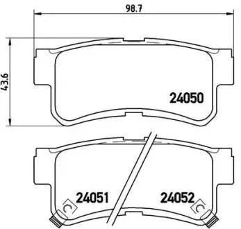 P15009 Гальмівні колодки, дискове гальмо (набір) BREMBO підбір по vin на Brocar